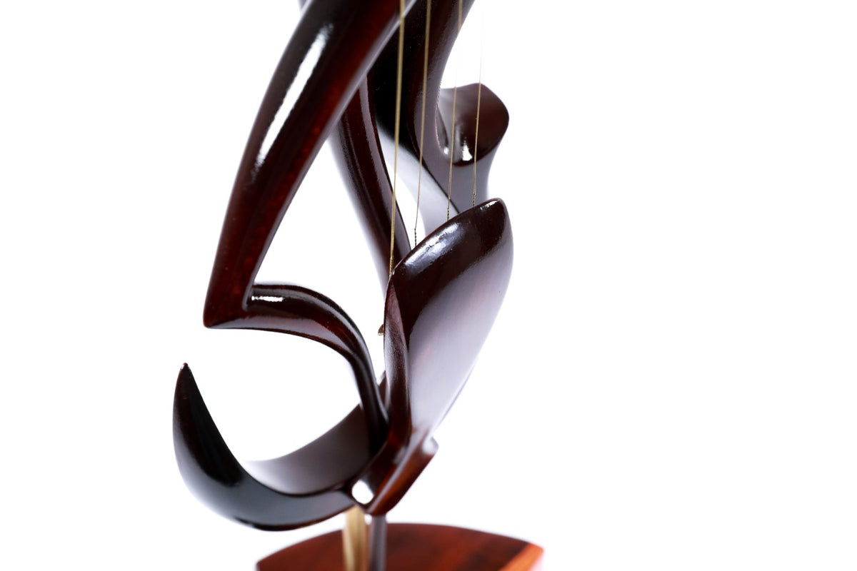 Hand-Carved Wooden Violin-girl Sculpture - photo 10
