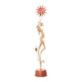 Hand-Carved Wooden Pregnant Woman Sculpture