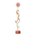 Hand-Carved Wooden Pregnant Woman Sculpture