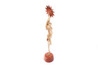 Hand-Carved Wooden Pregnant Woman Sculpture - photo 2