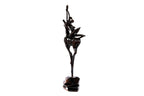 Hand-Carved Wooden Girl with Antelope Sculpture - photo 8