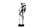 Hand-Carved Wooden Singer Sculpture - photo 4