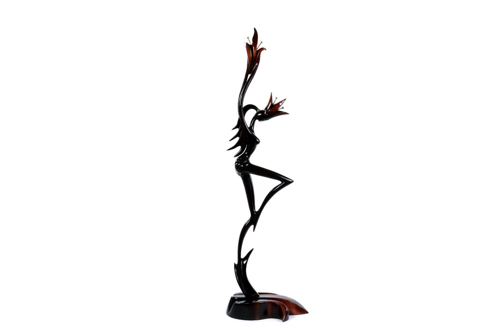 Hand-Carved Wooden Queen Sculpture