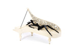 Hand-Carved Wooden Lady of the Piano Sculpture - photo 2