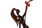 Hand-Carved Wooden Girl with Pomegranates Sculpture - photo 7