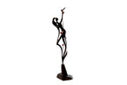 Hand-Carved Wooden Girl with Pomegranates Sculpture - photo 9