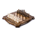 Handmade Wooden Chess and Backgammon Set with Moscow Edition, 30 cm