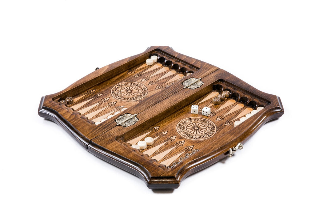 Handmade Wooden Chess and Backgammon Set with Moscow Edition, 30 cm - photo 3