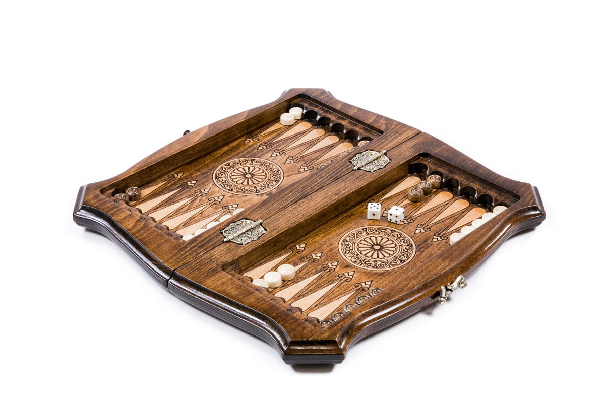 Handmade Wooden Chess and Backgammon Set with Moscow Edition, 30 cm - photo 3
