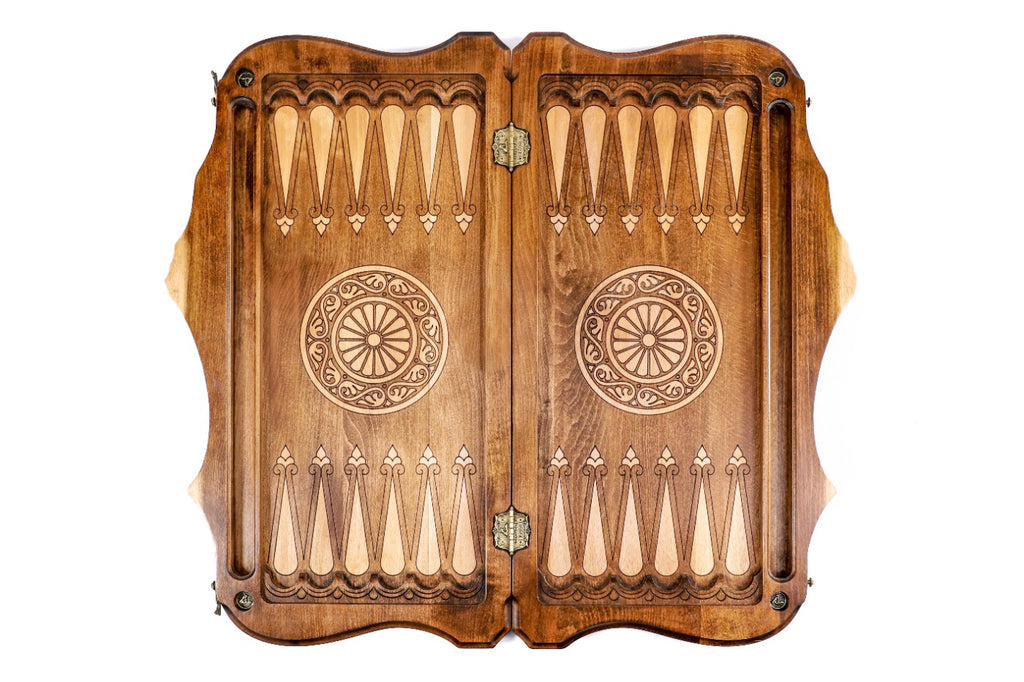 Handmade Wooden Backgammon Set with Khor Virap Monastery, Hayastan and Ararat Outline, 60 cm - photo 12