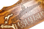 Handmade Wooden Backgammon Set with Khor Virap Monastery, Hayastan and Ararat Outline, 60 cm - photo 2
