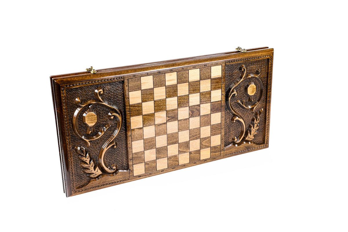 Handmade Wooden Backgammon Set with Church of St. Gayane, 60 cm - photo 4