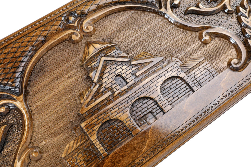 Handmade Wooden Backgammon Set with Church of St. Gayane, 60 cm - photo 2