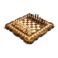 Handmade Wooden Chess and Backgammon Set with Armenian Ornament, 40 cm