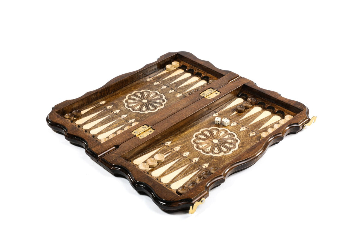 Handmade Wooden Chess and Backgammon Set with Armenian Ornament, 40 cm - photo 7