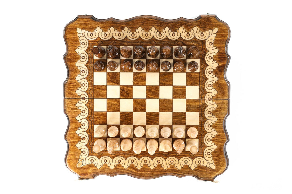 Handmade Wooden Chess and Backgammon Set with Armenian Ornament, 40 cm - photo 10
