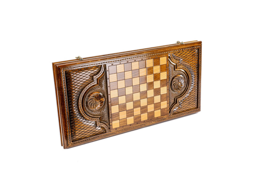 Handmade Wooden Backgammon Set, Classic Board, 60 cm - photo 4