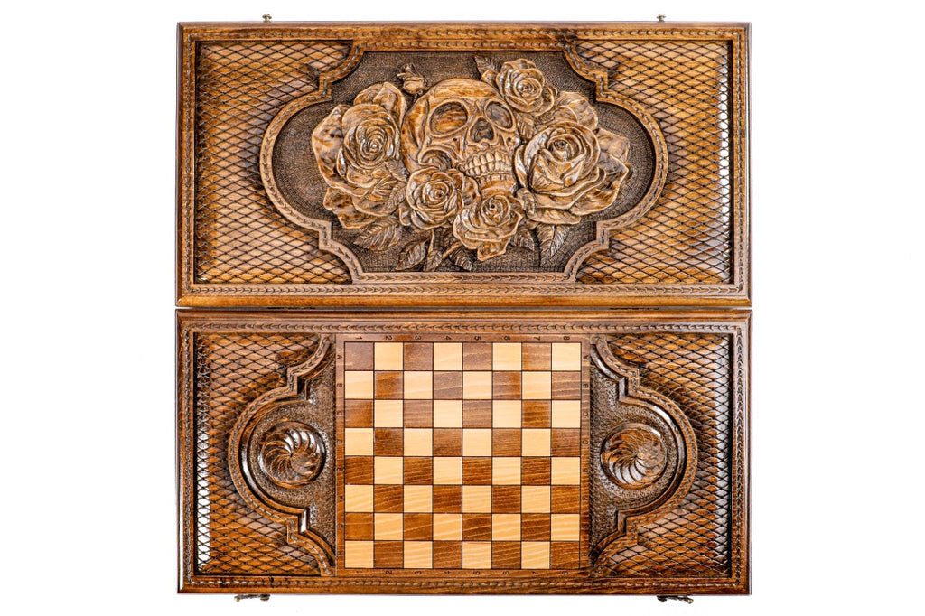 Handmade Wooden Backgammon Set, Classic Board, 60 cm - photo 11
