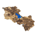 Handmade Wooden Map of Armenia and Artsakh, 80 x 60 cm