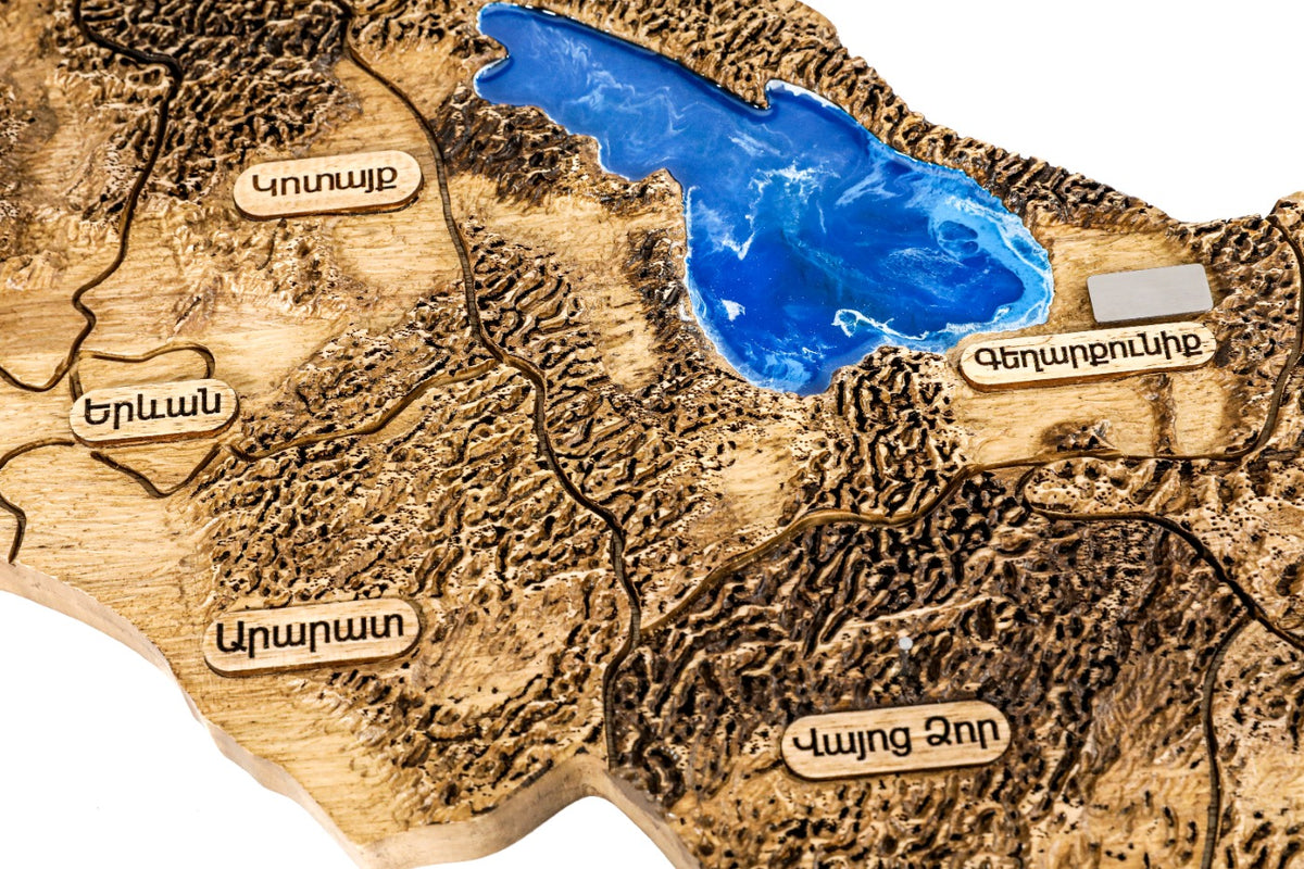 Handmade Wooden Map of Armenia and Artsakh, 80 x 60 cm - photo 4