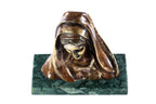 Handmade Bronze and Marble The Bust of Mary Sculpture - photo 5