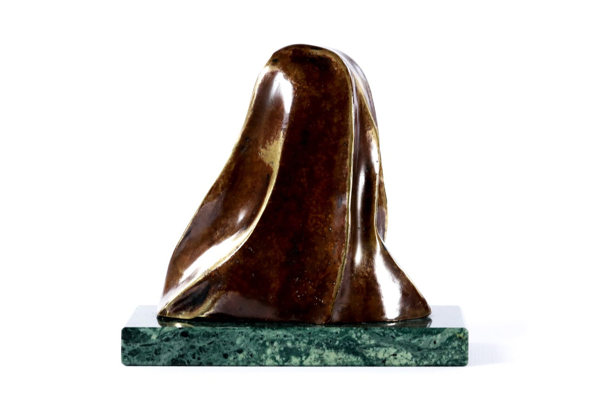 Handmade Bronze and Marble The Bust of Mary Sculpture - photo 7