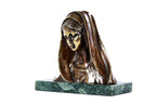Handmade Bronze and Marble The Bust of Mary Sculpture - photo 4