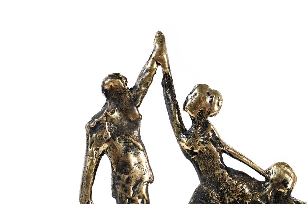 Handmade Bronze and Marble A Wedding Waltz Sculpture - photo 3