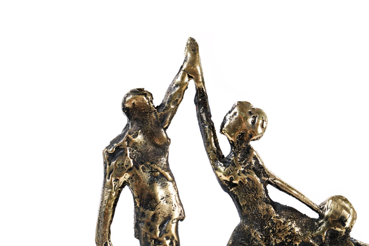 Handmade Bronze and Marble A Wedding Waltz Sculpture - photo 3