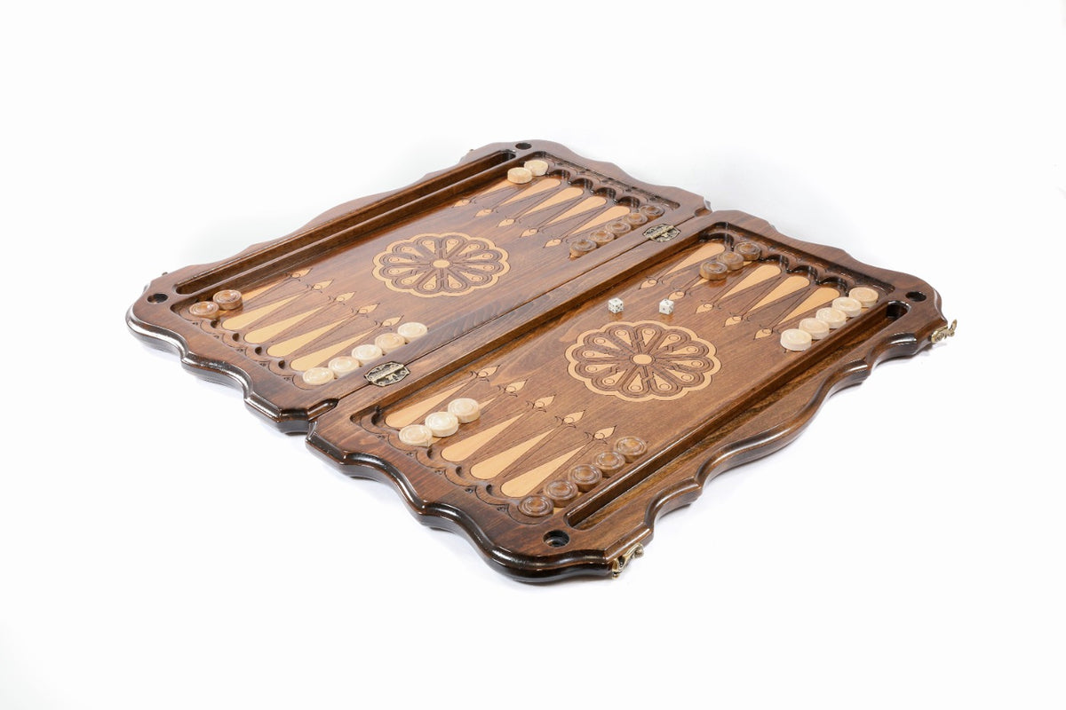 Handmade Wooden Backgammon Set with Church of St. Hripsime, 60 cm - photo 3