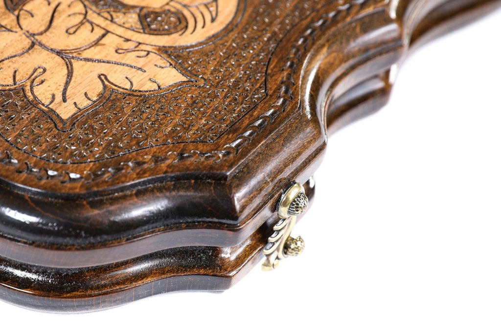 Handmade Wooden Backgammon Set with Church of St. Hripsime, 60 cm - photo 8
