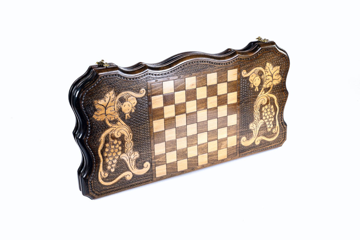 Handmade Wooden Backgammon Set with Church of St. Hripsime, 60 cm - photo 4