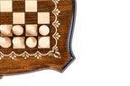 Handmade Walnut Chess and Backgammon Set with Contour Outline, 30 cm - photo 10