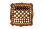 Handmade Walnut Chess and Backgammon Set with Contour Outline, 30 cm - photo 6