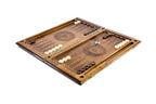 Handmade Walnut Backgammon Set with Armenian Coat of Arms, 60 cm - photo 3
