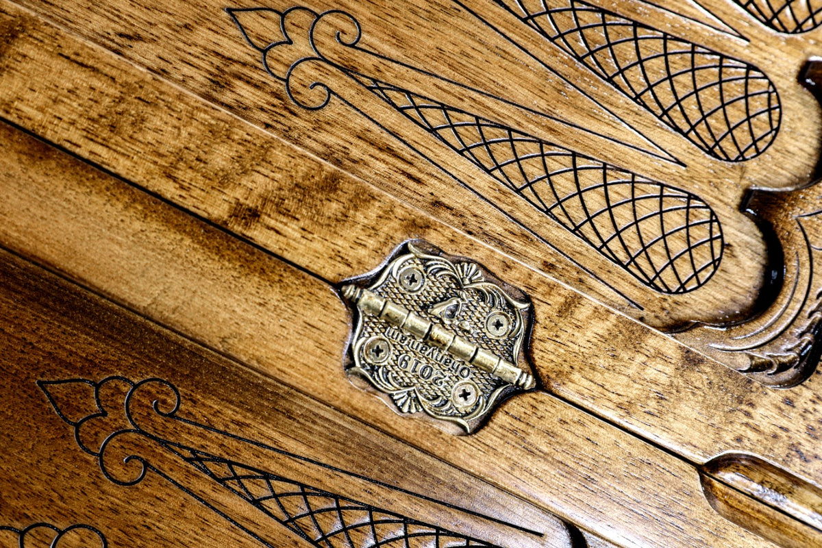 Handmade Walnut Backgammon Set with Armenian Coat of Arms, 60 cm - photo 10