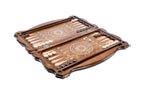 Handmade Wooden Two-Sided Backgammon Set with Armenian and Russian Coats of Arms, 60 cm - photo 3