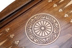 Handmade Wooden Two-Sided Backgammon Set with Armenian and Russian Coats of Arms, 60 cm - photo 12