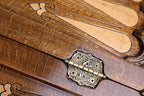 Handmade Wooden Two-Sided Backgammon Set with Armenian and Russian Coats of Arms, 60 cm - photo 9