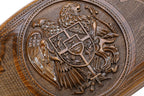 Handmade Wooden Two-Sided Backgammon Set with Armenian and Russian Coats of Arms, 60 cm - photo 2