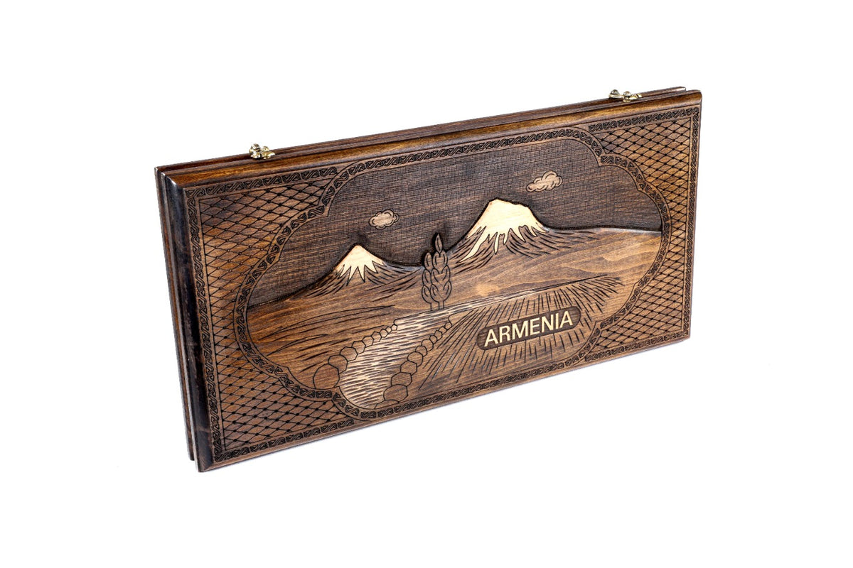 Handmade Wooden Backgammon Set with Mount Ararat, 60 cm - photo 6