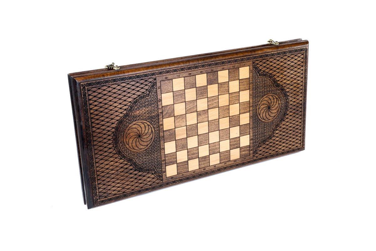 Handmade Wooden Backgammon Set with Mount Ararat, 60 cm - photo 4