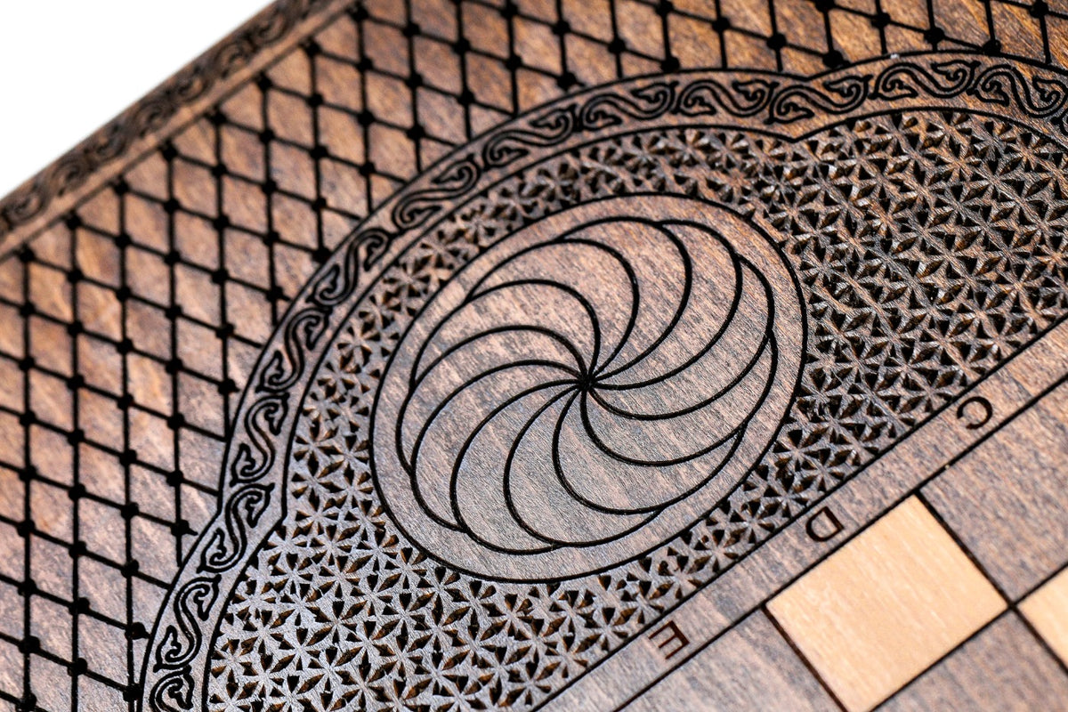 Handmade Wooden Backgammon Set with Mount Ararat, 60 cm - photo 9