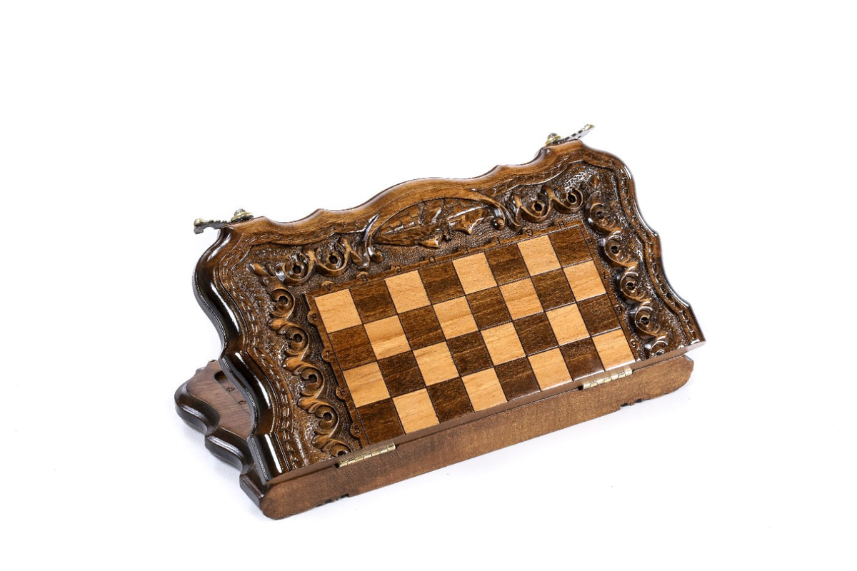 Handmade Wooden Chess and Backgammon Set with Mount Ararat, 30 cm - photo 4