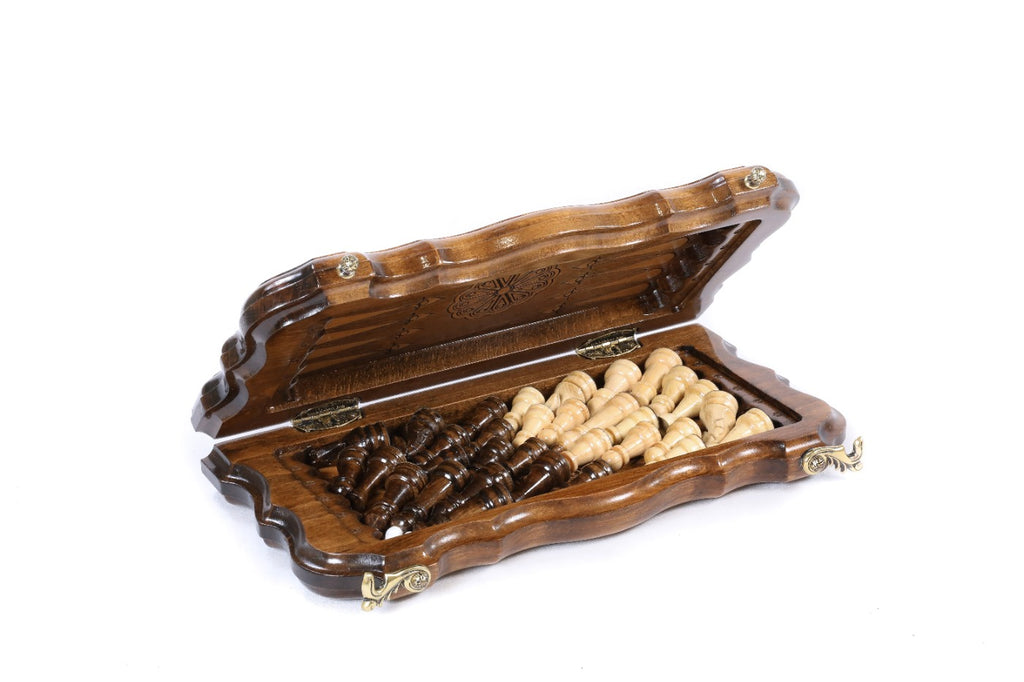 Handmade Wooden Chess and Backgammon Set with Mount Ararat, 30 cm - photo 5
