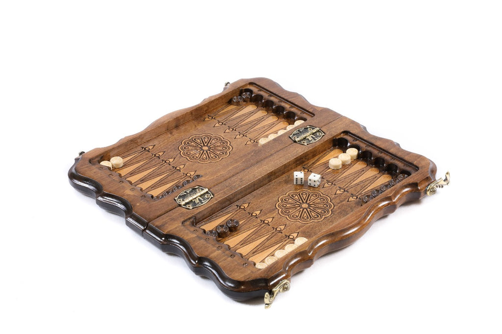 Handmade Wooden Chess and Backgammon Set with Mount Ararat, 30 cm - photo 3