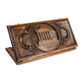 Handmade Wooden Backgammon Set with Garni Temple, 60 cm (Model 11672)