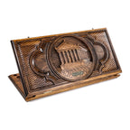 Handmade Wooden Backgammon Set with Garni Temple, 60 cm (Model 11672)
