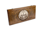 Handmade Wooden Two-Sided Backgammon Set with Armenian and Artsakh Coats of Arms, 60 cm - photo 7