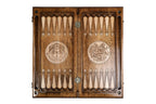 Handmade Wooden Two-Sided Backgammon Set with Armenian and Artsakh Coats of Arms, 60 cm - photo 12